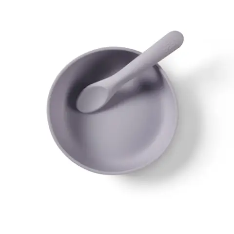 Vital Baby Nourish Silicone Suction Bowl Set 4+ Months Dusky Mauve