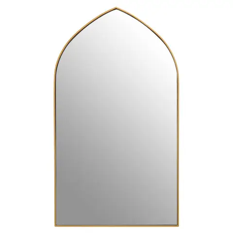 Interiors by Premier Wall Mirror Matera Arched Gold 41x72cm