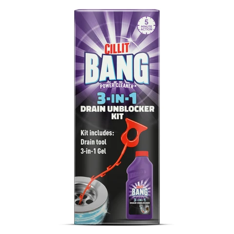 Cillit Bang 3in1 Drain Unblocker Kit