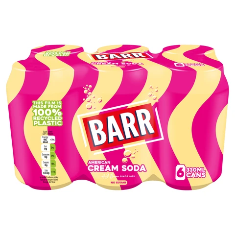 Barr American Cream Soda 6 X 330ml