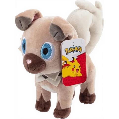 Pokémon Rockruff pluche speelgoed - 20 cm, generatie 7 Zon en Maan