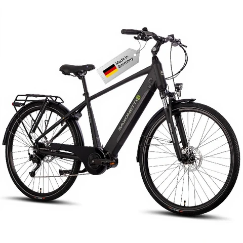 Saxonette 28" E Bike Herren Trekking, 70NM Mittelmotor, 36V 11,4Ah Akku, 120KM Reichweite, 9-Gang RH54CM