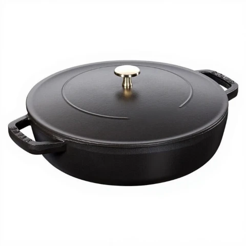 Staub Runder Gusseisen-Schmortopf mit Deckel – 24 cm – 2,5 L