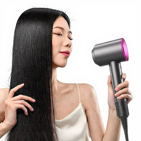 Royalstar Sèche-cheveux à ions négatifs à haute efficacité, séchage rapide et doux pour les cheveux