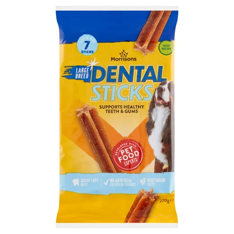 Morrisons 7 Large Breed Dental Sticks 270g