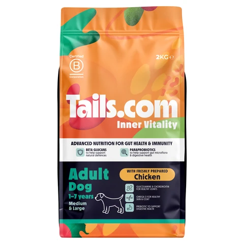 Tails.com Inner Vitality with Freshly Prepared Chicken Adult Dog 1-7 Years Medium & Large 2 kg