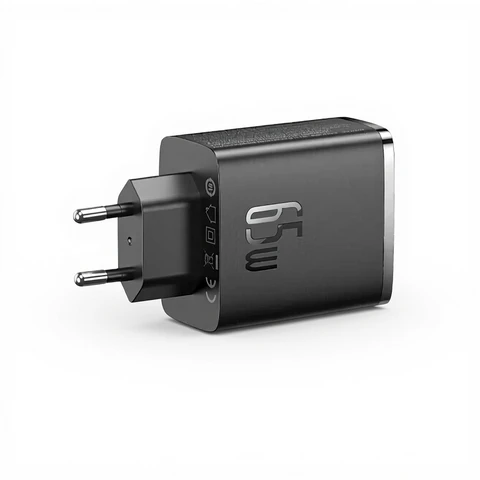 Baseus Small Cube Pro Chargeur Rapide Gallium Nitride 2C+U 65W Noir Stellaire