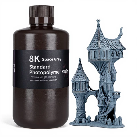 Elegoo Résine standard photopolymère UV 405 nm pour imprimantes 3D LCD 8K/12K/14K Saturn MSLA DLP, 1000 G