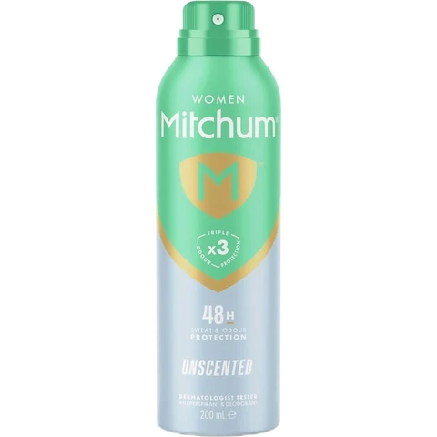 Mitchum Women Triple Odor Defense 48H Protection Aerosol Deodorant & Anti-Perspirant 200ml