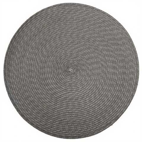 PLACEMAT BRAID ROUND GREY