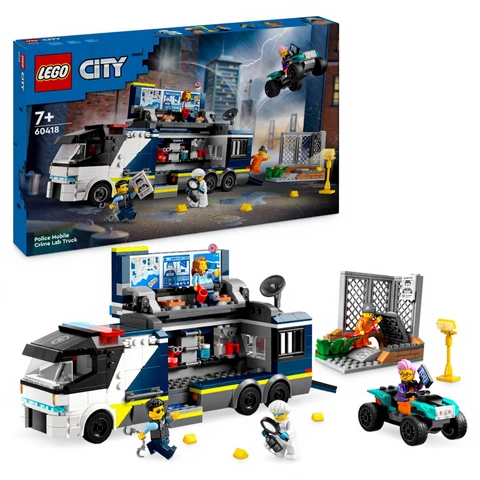 LEGO City 60418 Polizeitruck mit Labor Bausatz, Mehrfarbig