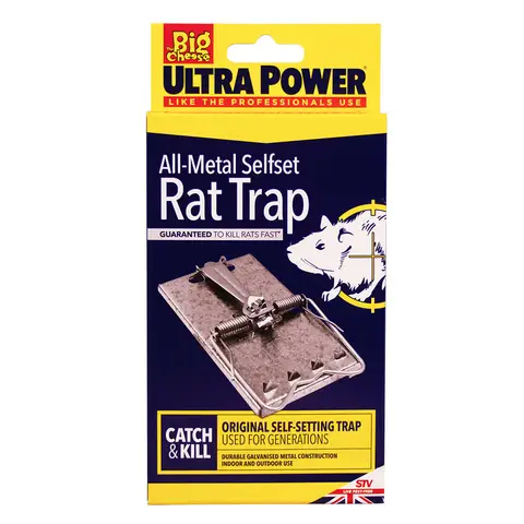 Big Cheese Ultra Power Metal Rat Trap 5pk