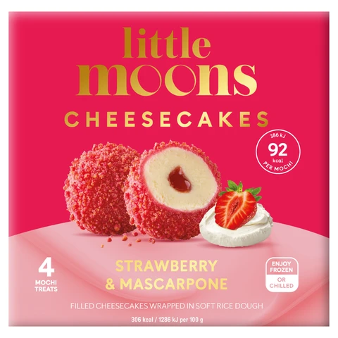 Little Moons Strawberry & Mascarpone Cheesecake Mochi 120g