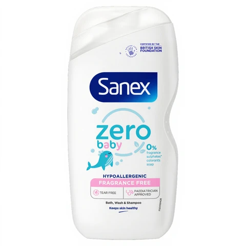 Sanex Hypoallergenic Baby Bath Foam & Shampoo 450ml