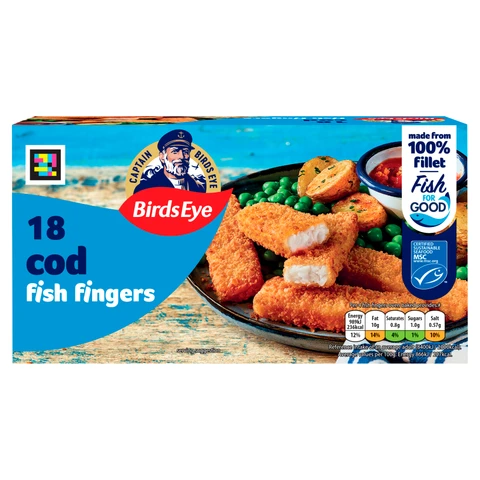 Birds Eye 18 Cod Fish Fingers 504g