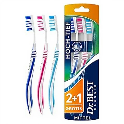 Dr.BEST Hoch-Tief Zahnbürste 2+1 gratis 3 Stk.