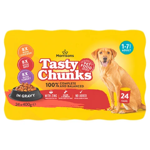 Morrisons Tasty Chunks in Gravy 1-7 Years Adults 24 x 400g