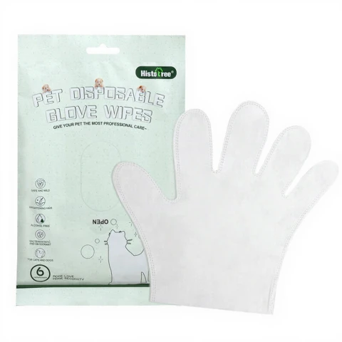 Meowmagic Gants de Nettoyage Mains Libres pour Animaux - 6 Pièces