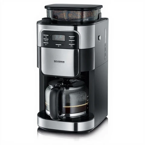 Severin KA 4810 - Machine à Café - Noir/Inox, Thermoblock à Chauffe Rapide