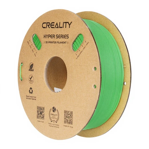Creality Hyper PLA Grün 1 kg Hochgeschwindigkeit 30–600 mm/s, Formgenauigkeit ±0,02 mm, Kompatibel mit den meisten FDM-3D-Druckern, 1 kg (2,2 lbs) Spule