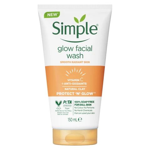 Simple Protect 'N' Glow Clay Polish Cleanser Express Glow 150ml