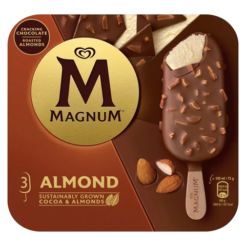 Magnum Ice Cream Sticks Almond 3x 100ml