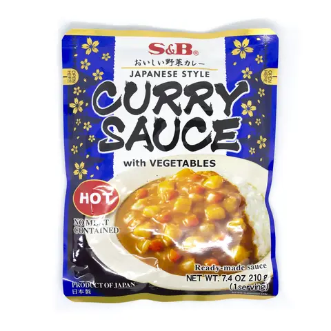 S&B Curry Sauce with Vegetables Hot 210g