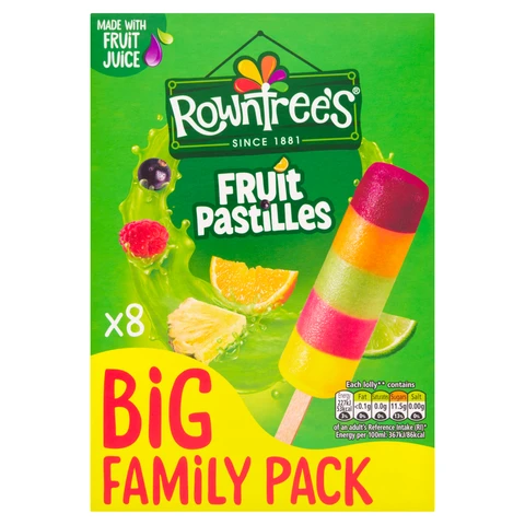 Nestle Rowntrees Fruit Pastilles Pack 8x65ml
