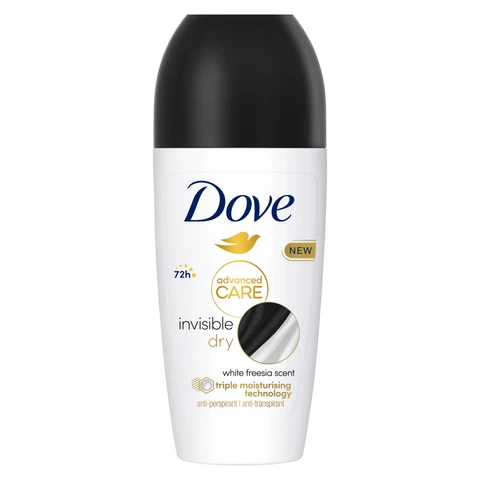 Dove Advanced Care Anti-Perspirant Roll On Invisible Dry 50ml