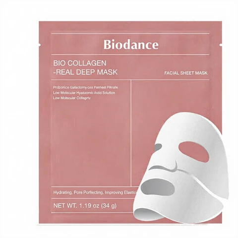 BioDance Bio Collageen Real Diepe Gezichtsmasker 34g x 4 stuks Roze