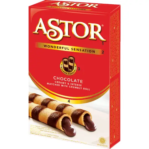 Mayora Astor Wafer Roll Choco Flavour 40g