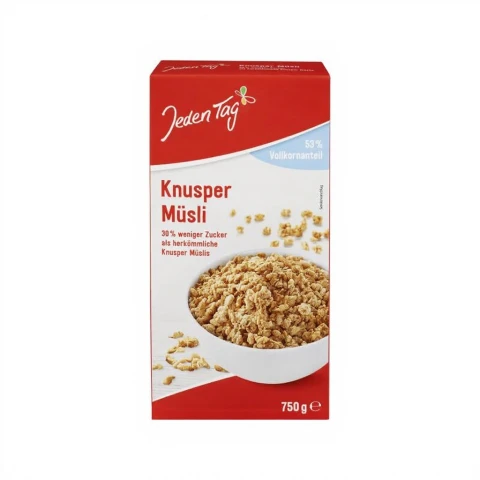 Jeden Tag Knusper Müsli weniger Zucker 750 g