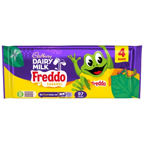 Cadbury Dairy Milk Freddo Caramel Chocolate Bar 4pk 78g