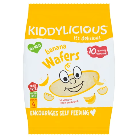 Kiddylicious Banana Wafers 6+ Months 10 x 4g