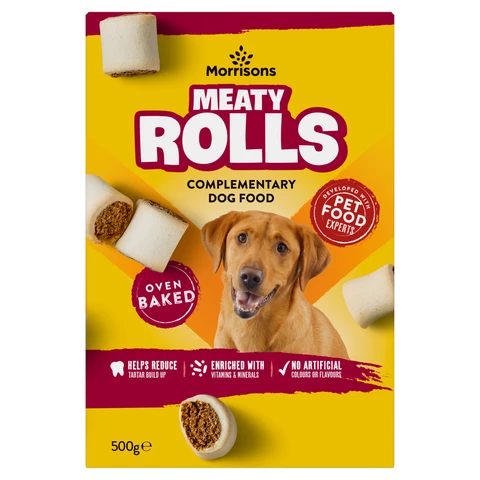 Morrisons Meaty Rolls Complementary Dog Food 500g