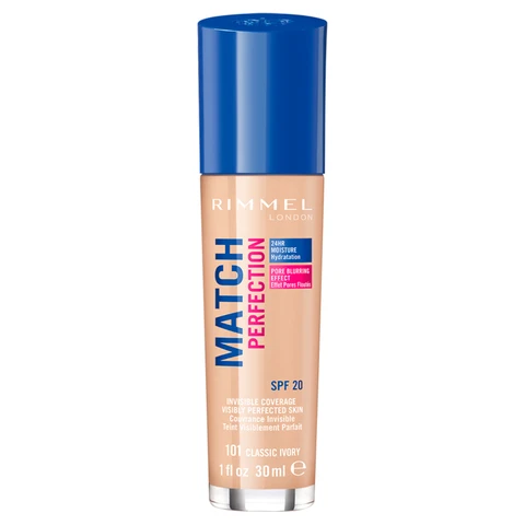 Rimmel MATCH PERFECTION FOUNDATION 30ML IV 101 Classic Ivory