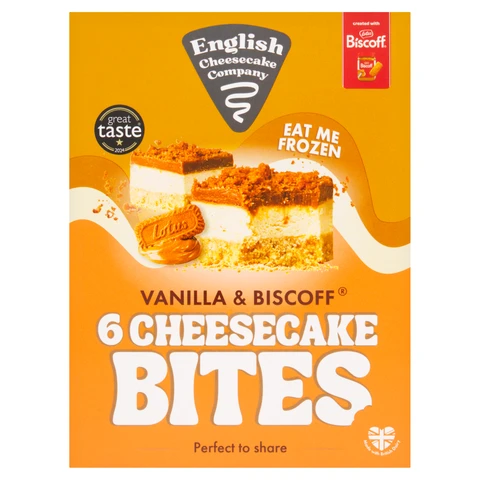 English Cheesecake Company Vanilla & Biscoff Cheesecake Bites 6 x 35g (210g)