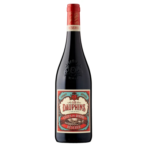 Les Dauphins Cotes Du Rhone Red 75cl