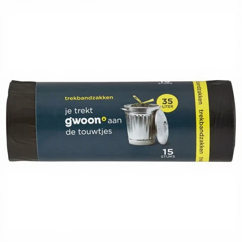 Quick-Tie Garbage Bags 15pcs