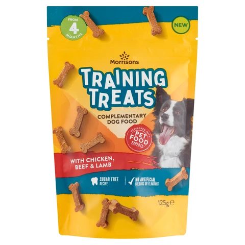 Morrisons Training Treats with Chicken, Beef & Lamb Complementary Dog Food from 4 Months 125g