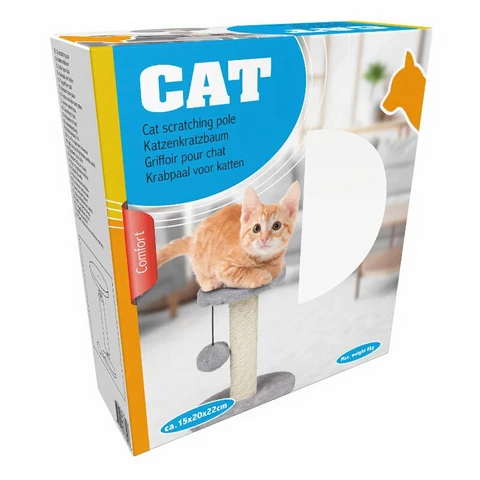 Katzenkratzbaum grau PES/S 22x20x15cm