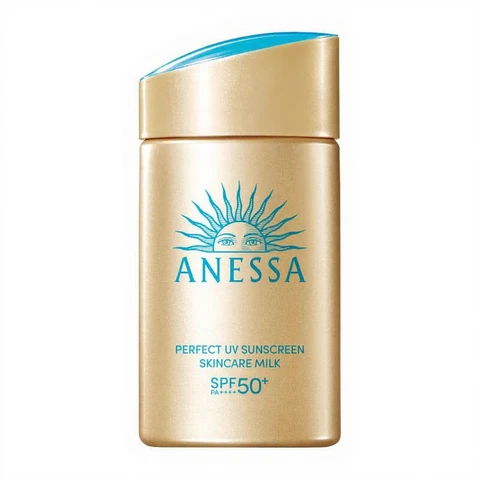 Anessa Shiseido Anessa Perfect UV Skin Care Milk SPF50+ PA++++ 60ml Waterdichte Kleine Gouden Fles