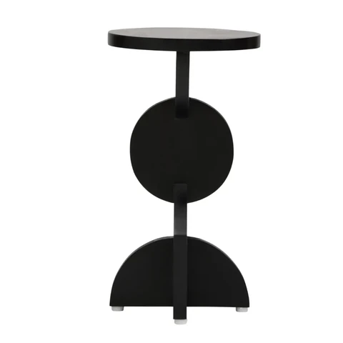 Fifty Five South Walsa Side Table Abstract Mango Wood Black