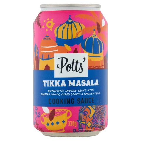Potts Tikka Masala Curry Sauce In A Can 330g