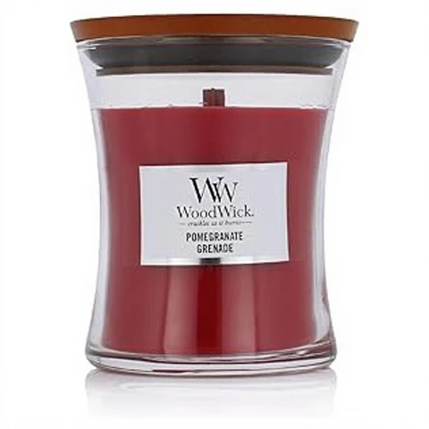 Woodwick Granatapfel Mittlere Sanduhr-Kerze