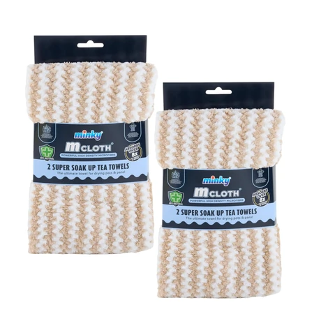 Minky Mcloth Super Soak Up Tea Towels (2 Pack)