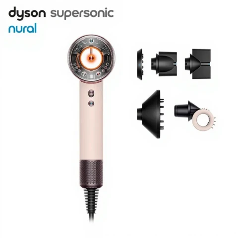 Dyson Supersonic Nural Föhn Speciale Editie HD16 Keramiek Roze/Roze Goud (UK-stekker, conversieadapter is inbegrepen)
