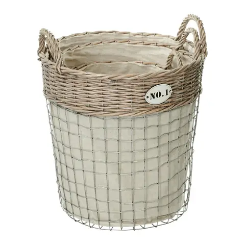 Interiors by Premier Set Of Three Lida Round Laundry Baskets