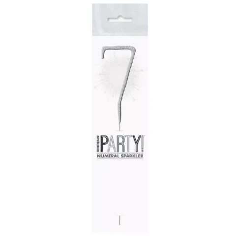 Morrisons Cake Candle Sparkler Number 7 Silver