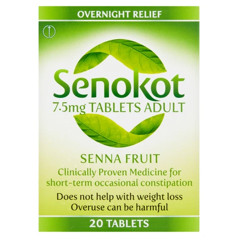 Senokot Adult Senna Constipation Relief Tablets 7.5mg - 20 Tablets